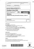 Pearson Edexcel GCSE History BOOKLET B3: Henry VIII and his ministers, 1509–40 question paper 2024 june 1hio/b3