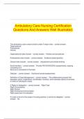   Ambulatory Care Nursing Certification Questions And Answers Well Illustrated.