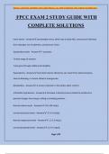 FPCC EXAM 2 STUDY GUIDE WITH COMPLETE SOLUTIONS