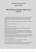 1450-1750 Exam Questions With Correct Answers