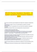   NCLEX Practice Questions Saunders - GI System Questions And Answers Rated A+ 2024.