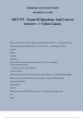 OST 575 - Exam #2 Questions And Correct Answers --> Colon Cancer.