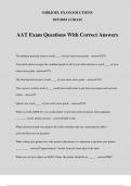 AAT Exam Questions With Correct Answers