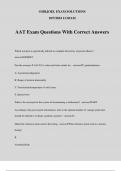 AAT Exam Questions With Correct Answers