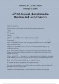 ASVAB Auto and Shop information Questions And Correct Answers