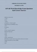 ASVAB Word Knowledge Exam Questions And Correct Answers