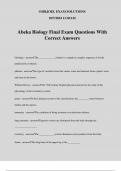 Abeka Biology Final Exam Questions With Correct Answers