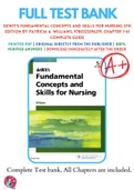 Test Bank For deWit's Fundamental Concepts and Skills for Nursing 5th Edition By Patricia A. Williams 9780323396219 Chapter 1-41 Complete Guide .