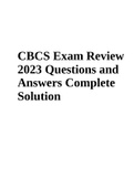 CBCS Exam Review 2023 Questions and Answers Complete Solution