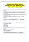 CMAA CCM Study Guide [Questions and answers with complete solutions]