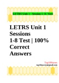 LETRS Unit 1 Sessions 1-8 Test | 100% Correct Answers