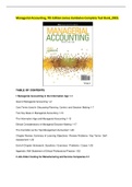 Managerial Accounting, 7th Edition James Jiambalvo Complete Test Bank