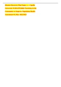 Disaster Recovery Plan Name…… Capella University NURS-FPX4060 Practicing in the Community to Improve Population Health Assessment #3, May 2022/2023