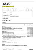 AQA A-level CHEMISTRY Paper 3 QP 2022