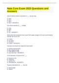 Nate Core Exam 2023 Questions and Answers.pdf