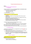 Private International Business Law notes