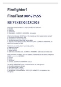 Firefighter1 FinalTest100%PASS REVISED2023/2024