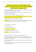 Connecticut All-Lines except Workers Comp Adjuster Licensing Course Part (2) (220 Questions and Answers |Guarantee Pass