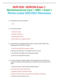 NUR 2356 / NUR2356 Exam 1: Multidimensional Care I / MDC 1 Exam 1 Review (Latest 2023/2024) Rasmussen