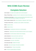 NHA CCMA ( Latest 2023 / 2024 ) Exam Review Complete Solution ( Graded A+ Actual TEST )