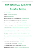 NHA CCMA ( Latest 2023 / 2024 ) Study Guide WITH Complete Solution  ( Graded A+ Real TEST )