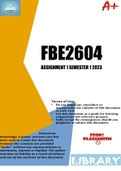 FBE2604 ASSIGNMENT 1 SEMESTER 1 2023