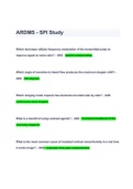 ARDMS - SPI Study GUIDE QUESTIONS & ANSWERS ( A+ GRADED 100% VERIFIED) 2023