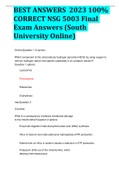 BEST ANSWERS  2023 100% CORRECT NSG 5003 Final Exam Answers (South University Online)