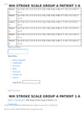 NIH STROKE SCALE GROUP A PATIENT 1-6