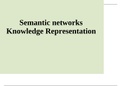 Semantic networks Knowledge Representation