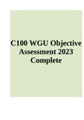 C100 WGU Objective Assessment 2023 Complete