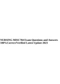 NURSING MISC784 Exam Questions and Answers 100%Correct/Verified Latest Update 2023.