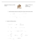 this document contain an helpful revision and practice questions and answers for organic 1 