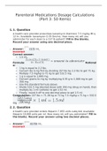 Parenteral Medications Dosage Calculations (Part 3: 50 Items)