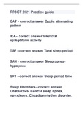 RPSGT 2021 Practice guide with 100% correct answers