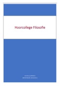 filosofie hoorcollege's 1 tot en met 4