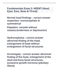 Fundamentals Exam 2- HEENT (Head, Eyes, Ears, Nose & Throat) | verified | updated