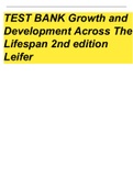 Test bank Growth and Development Across the Lifespan 2nd Edition Leifer