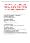 WGU C787 OA COMPLETE STUDY GUIDE QUESTIONS AND ANSWERS GRADED A+++