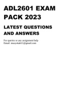 ADL2601 EXAM PACK 2023