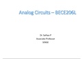 Analog circuits and design