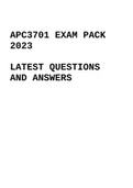 APC3701 EXAM PACK 2023