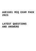 AUE1601 EXAM PACK 2023