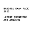 BAN2601 EXAM PACK 2023