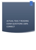 ACTUAL TEAS 7 READING EXAM QUESTIONS 100% CORRECT.pdf