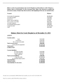  HSA 3551 Week 2 balance sheet Step by step explanation: