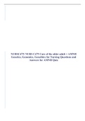 NURSC475/ NURS C475 Care of the older adult > AMNH Genetics, Genomics, Genethics for Nursing Questions and Answers for AMNH Quiz