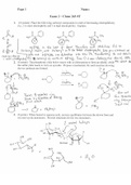 Organic chemistry exam with answers