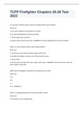 TCFP Firefighter Chapters 26-28 Test 2023 with 100% correct answers