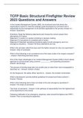  TCFP Basic Structural Firefighter Review 2023 Questions and Answers